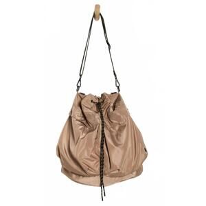 Free People Beige Drawstring Shoulder Bag